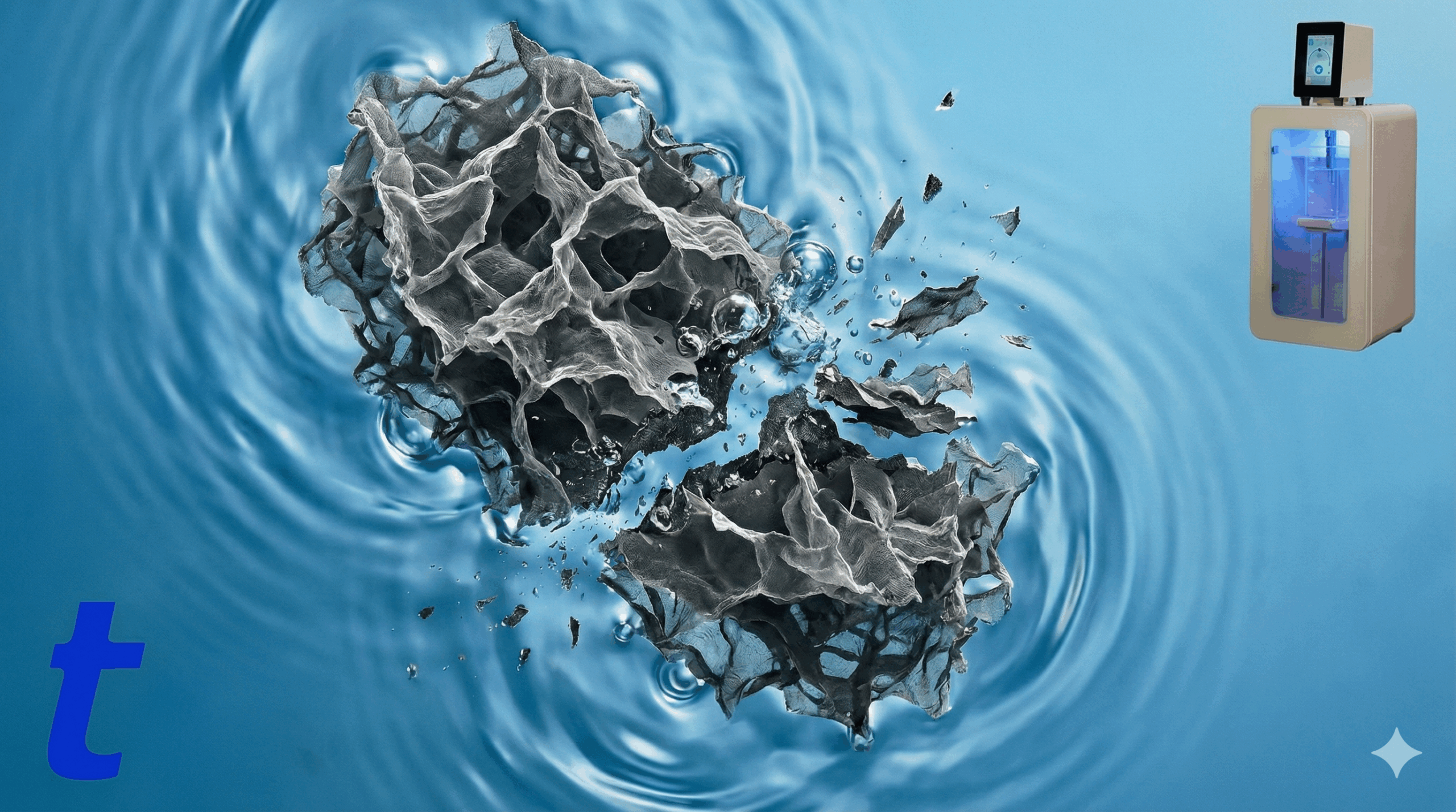 Microscopic view of cavitation shockwaves breaking particle agglomerates in a Research Laboratory - Topsonics